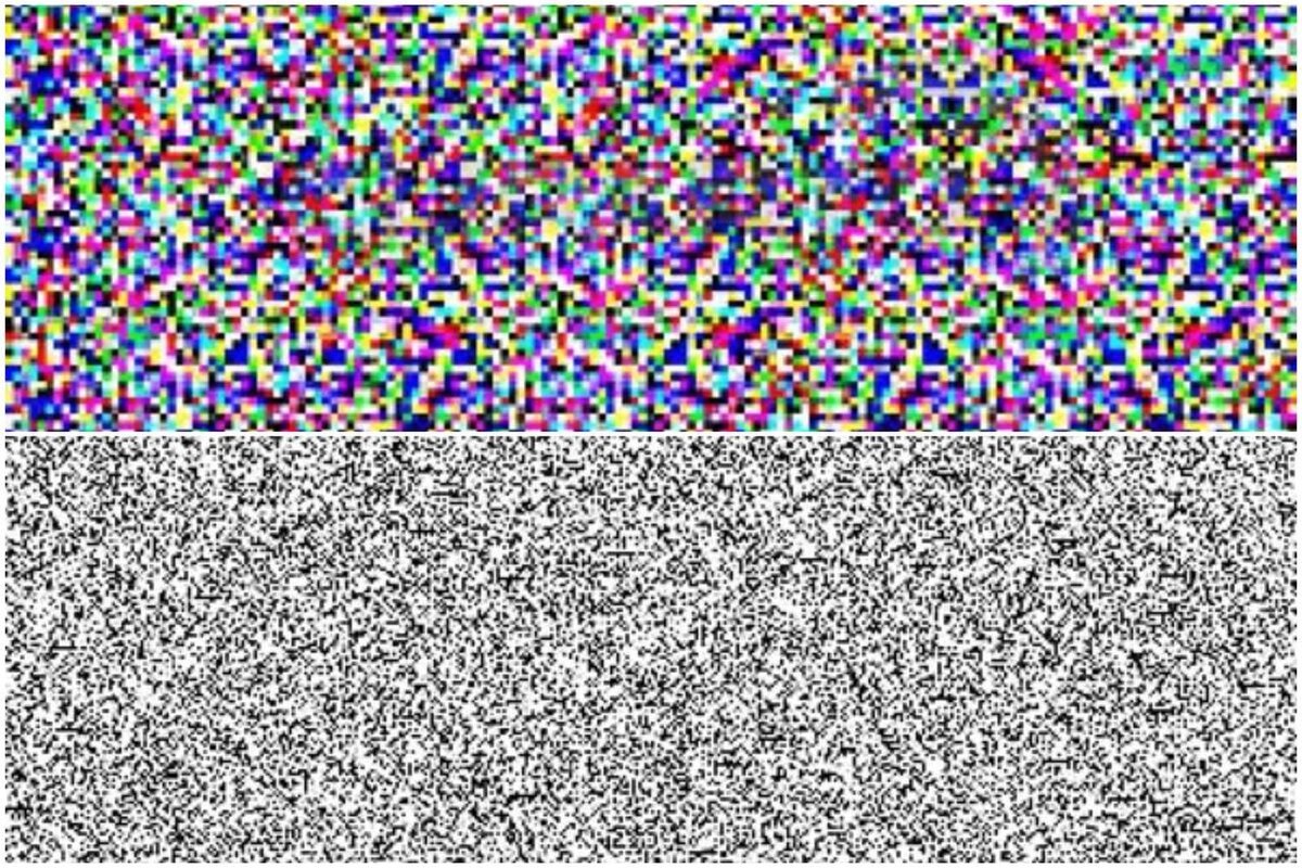 Цветной шум vs чёрно-белый шум