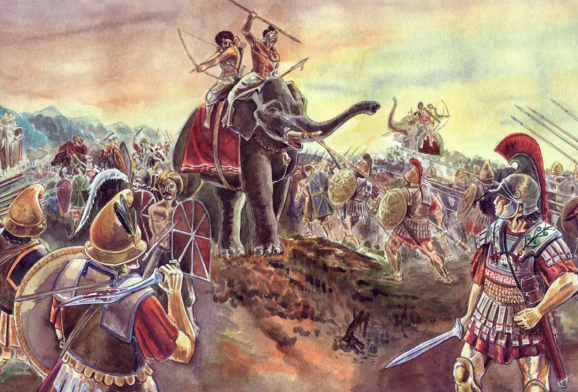 Битва при Ипсе. Современный рисунок.