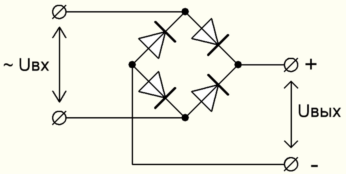 Диодный мост схема принцип работы File:Lightdimmer with diode  Wikipedia