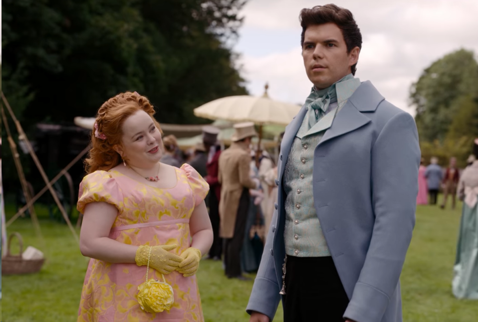Главная пара 3 сезона сериала "Бриджертоны": Пенелопа Фезерингтон и Колин Бриджертон. 