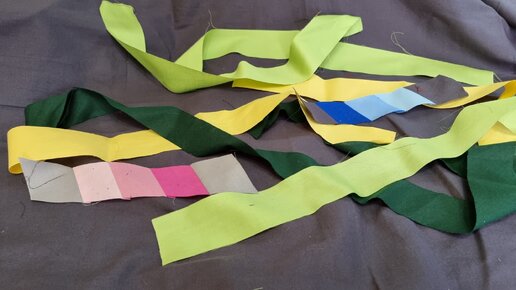 Игра цветов. 3 супер идеи из полосок ткани для лоскутного шитья. Просто и легко шить.