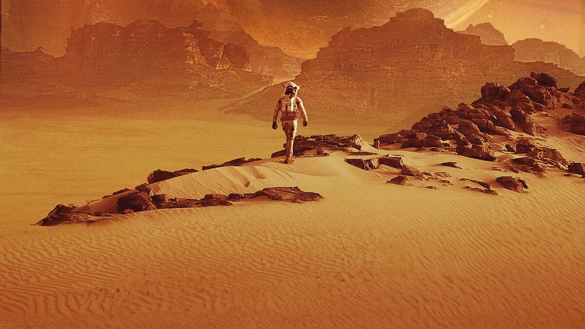 Человек на Марсе. Арт. Фото в свободном доступе.