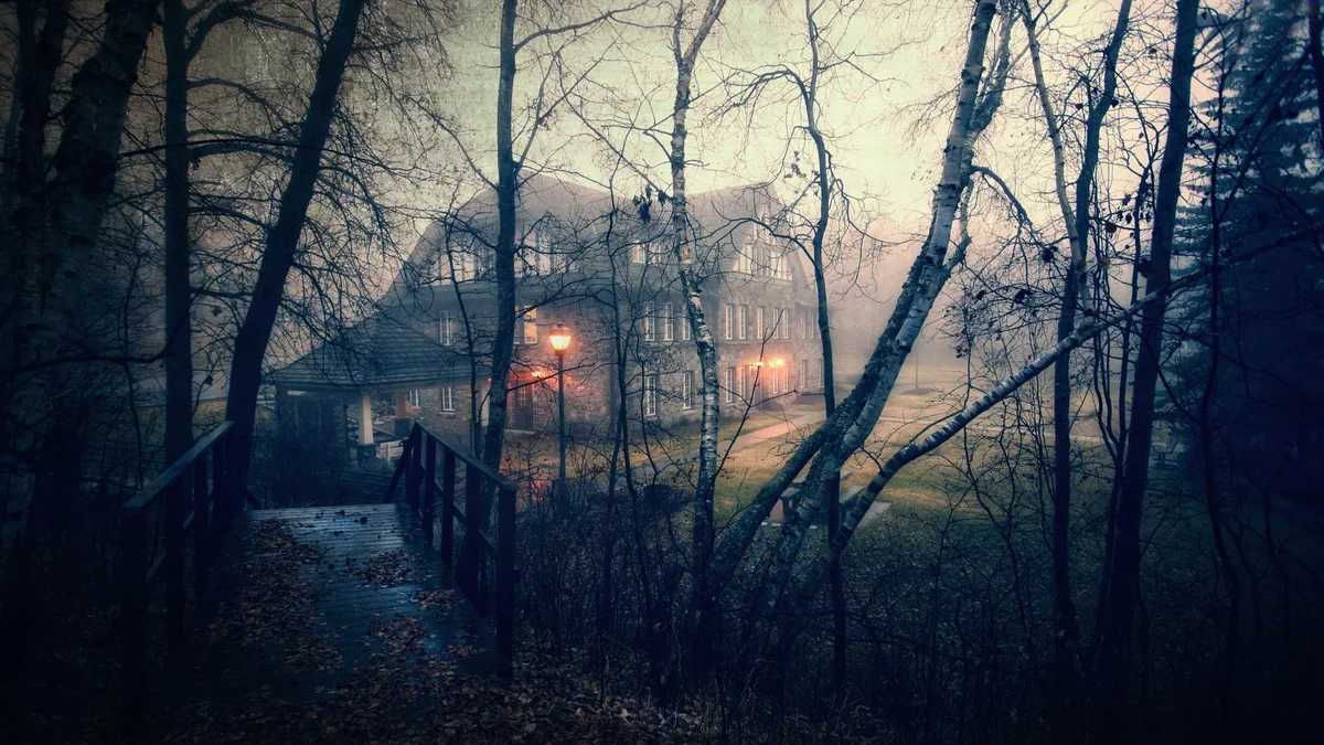 Мрачный домик в лесу. Мрачный дом в лесу. Таинственный дом в лесу. Зловещий дом в лесу. Загадочная атмосфера