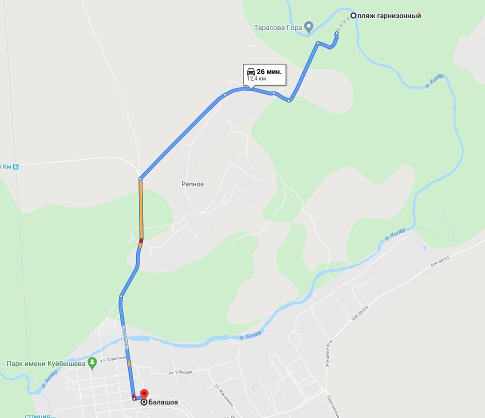 Маршрут из Балашова