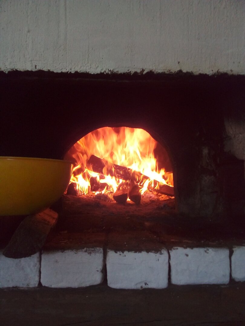 затопили печку