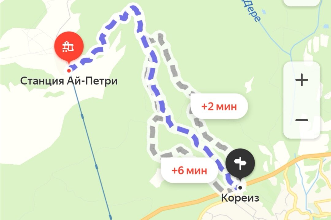 Карта на ай петри