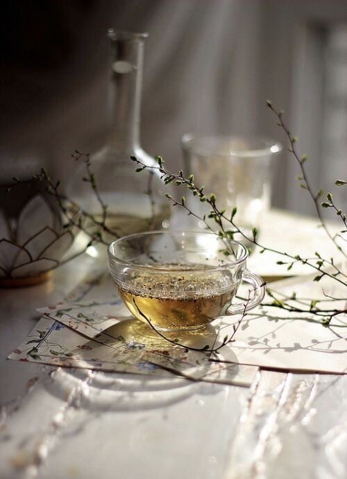 Чашечка тонизирующего зелёного чая 