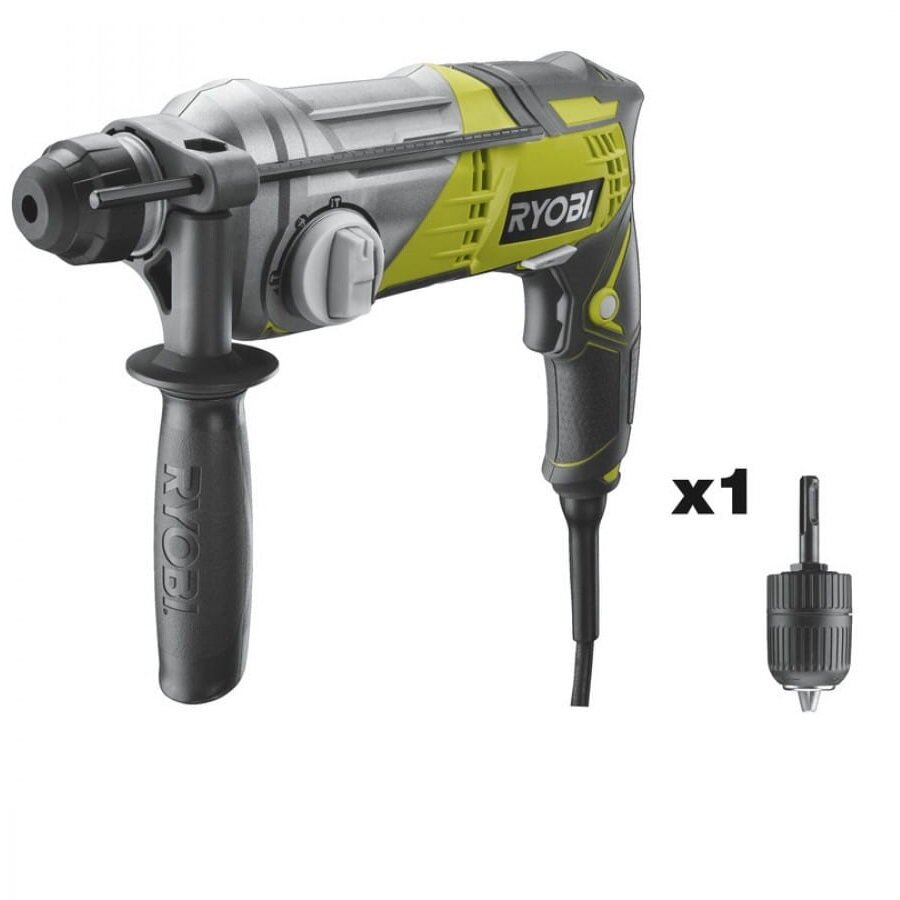 Перфоратор Ryobi RSDS680-K. Ему присущи идеальное сочетание цены и качества, с точки зрения рядового пользователя. Цена - 8469 рублей.