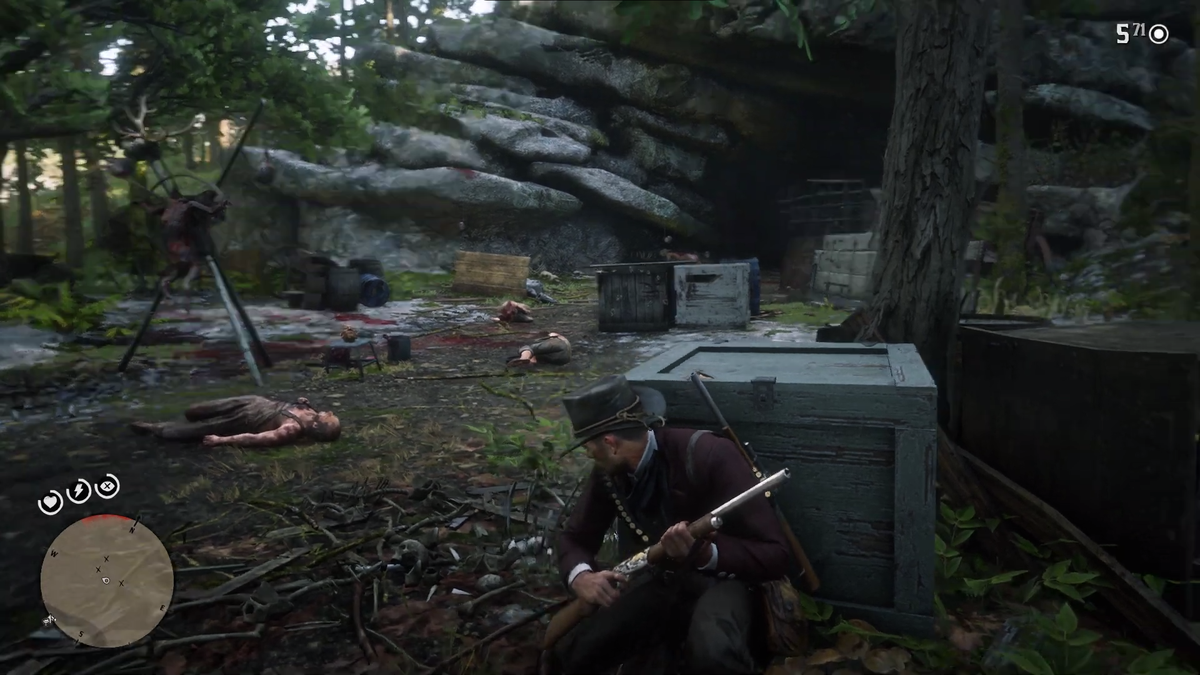 В игре есть задание, где нужно зачистить пещеру от жестоких каннибалов. Как по мне, заметно что разработчики вдохновлялись Костяным Томагавком