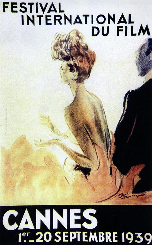 Плакат Каннского кинофестиваля 1939 года. Источник: https://upload.wikimedia.org/wikipedia/ru/e/e7/Каннский_кинофестиваль_1939_%28постер%29.jpg