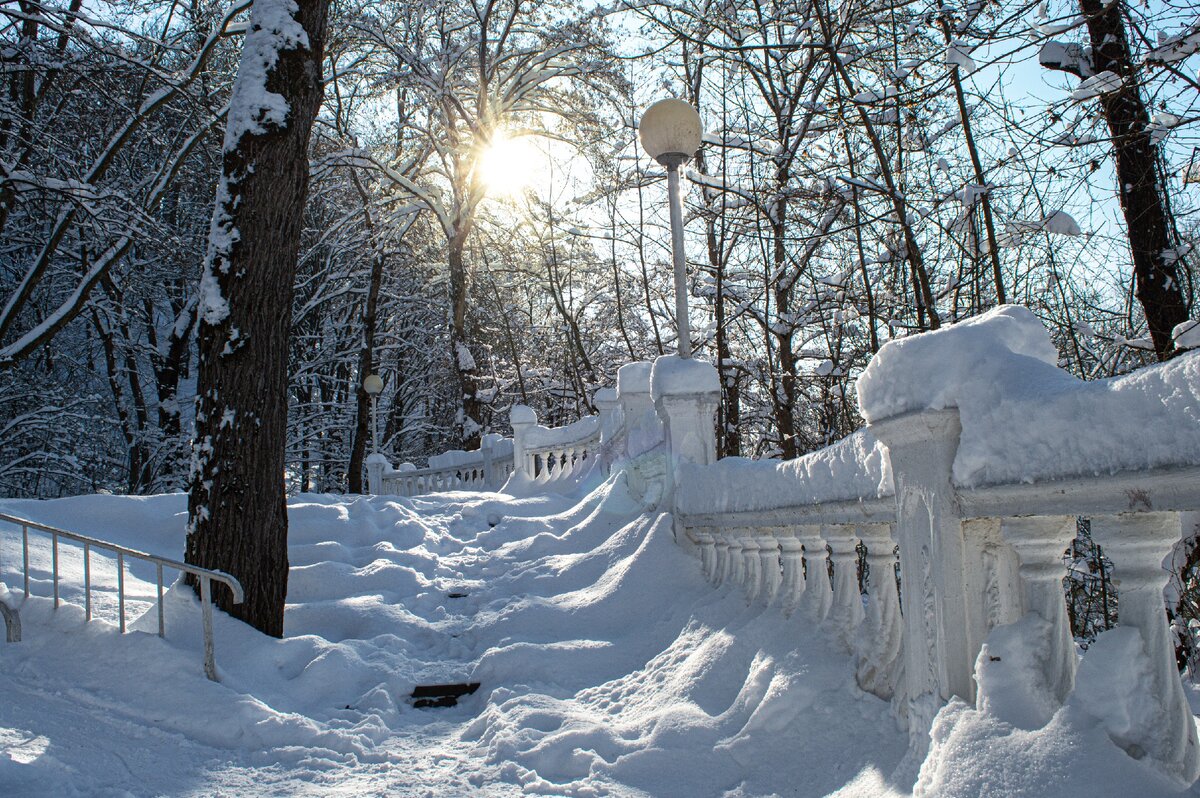 Горячий ключ Краснодарский зимой