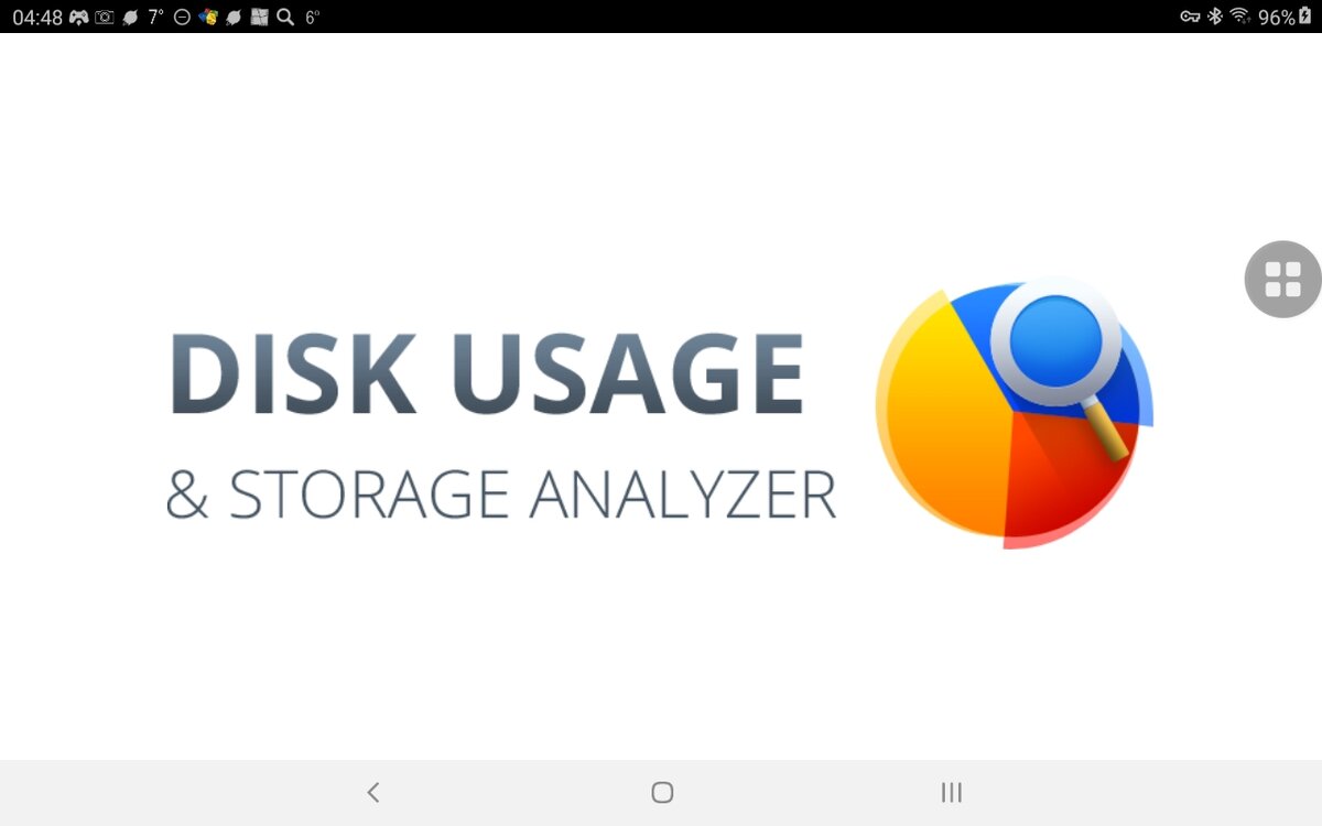 Заставка программы Disk usage. Скриншот мой