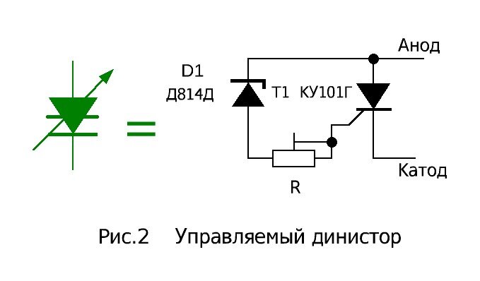 Аналог динистора на транзисторах схема