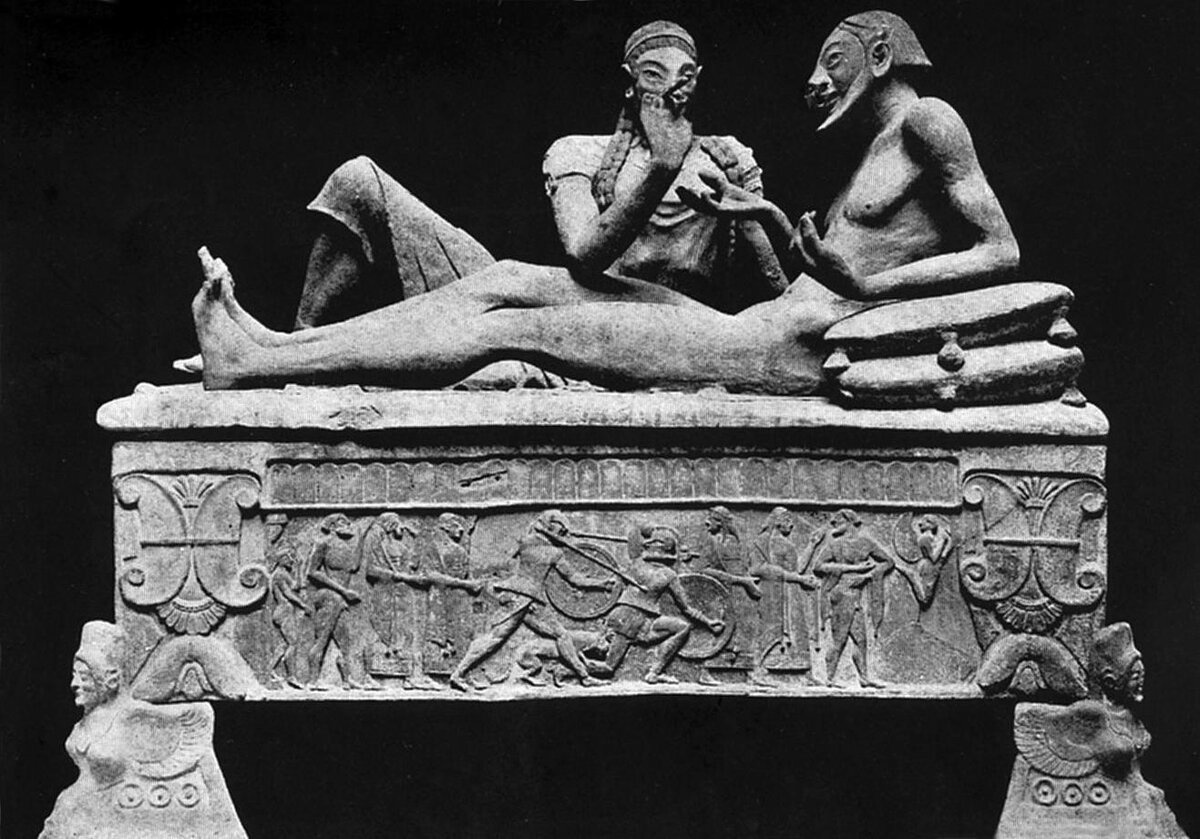 В 1873 году Британский музей приобрел терракотовый этрусский саркофаг. Он был признан подлинным и большинство специалистов по истории культуры Древнего мира считали его настоящим сокровищем.