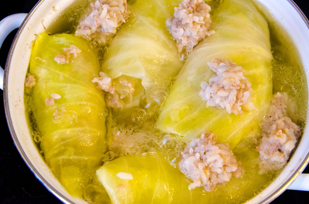 Как правило кладу сверху оставшийся фарш