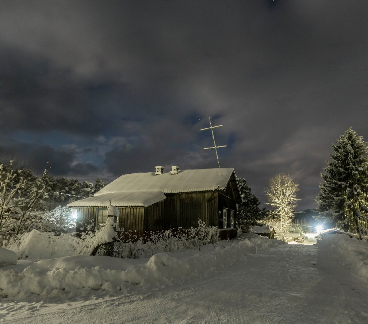 Терву деревня Карелия зима