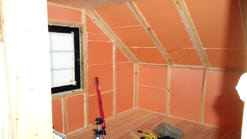 Утепление мансарды пеноплексом