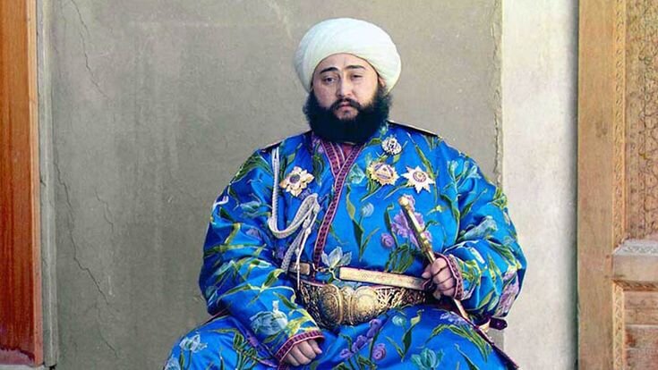 Последний эмир Бухарский с цветной фотографии Прокудина-Горского, 1910-е гг.