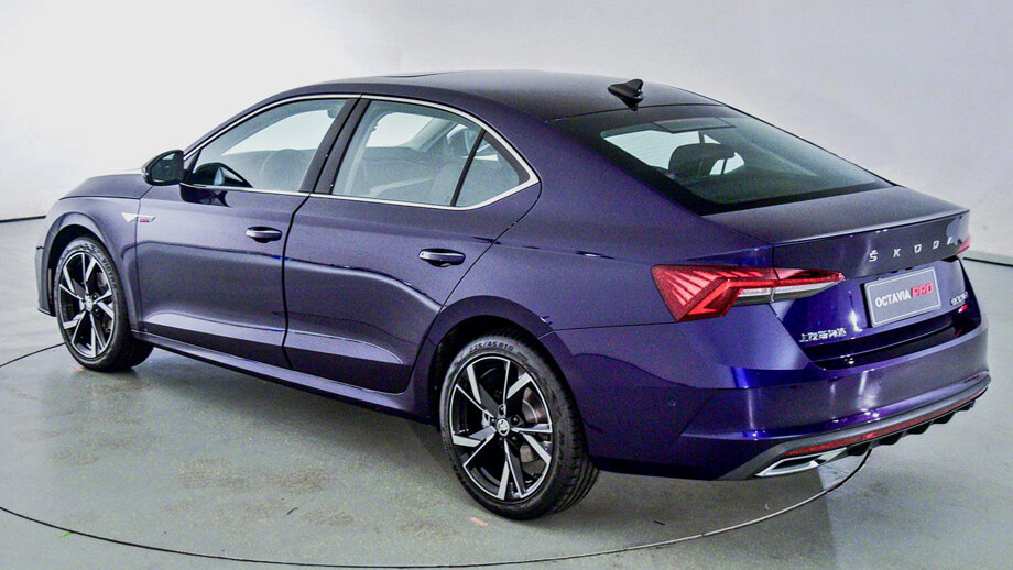 Чернёная решётка, дизайн бамперов и раздвоенный выпуск с подобием диффузора отсылают к Октавии RS iV , которую китайцам никто не обещал. Красные шильдики Pro украшают передние и багажную двери. 