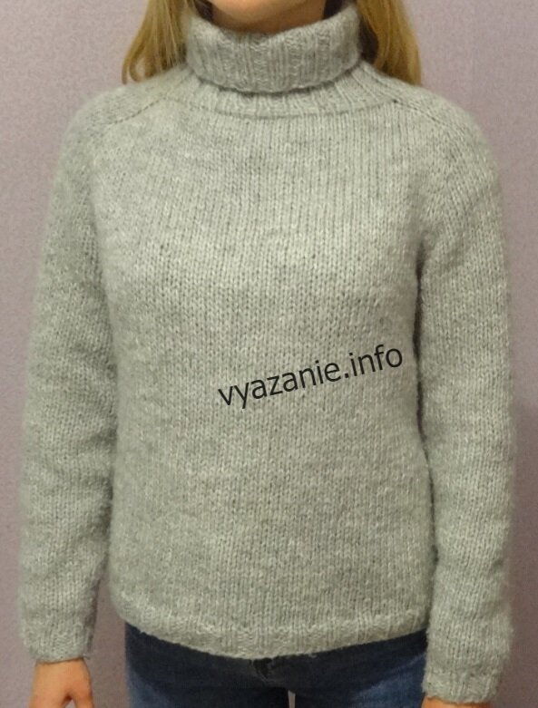 Свитер английской резинкой: обычный вариант и пуловер с рукавом реглан