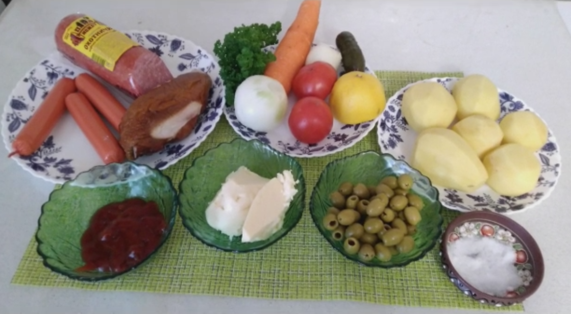 Ингредиенты для супа.