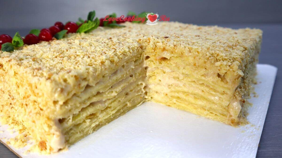 Торт «Наполеон» постный - пошаговый рецепт с фото
