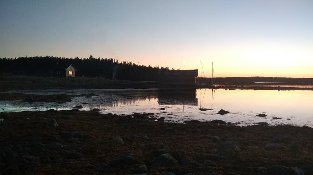 Яхты на закате