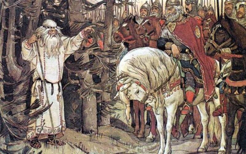 Волхв предсказывает гибель князю Олегу  фото из proza.ru