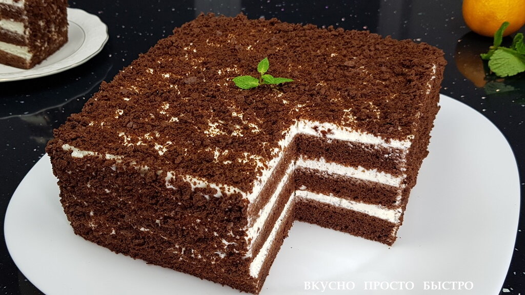 Шоколадный бисквит для торта - рецепт на канале Вкусно Просто Быстро