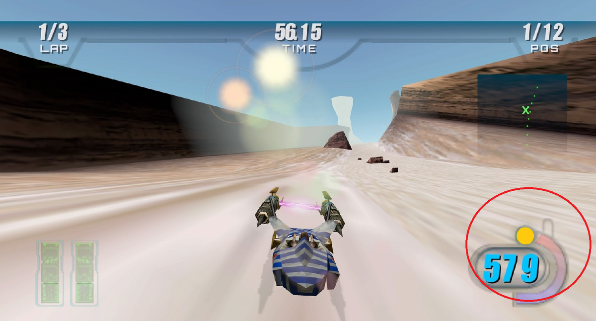 Скрин из игры Star Wars Episode 1: Racer