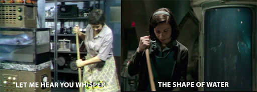 Cлева - героиня драмы "Дай мне услышать твой шепот", справа - героиня фильма "Форма воды"