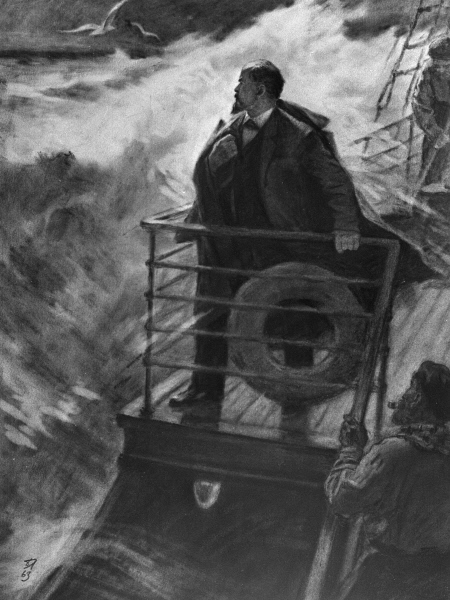"Ленин на пароходе". Художник Борис Иванович Лебедев. 