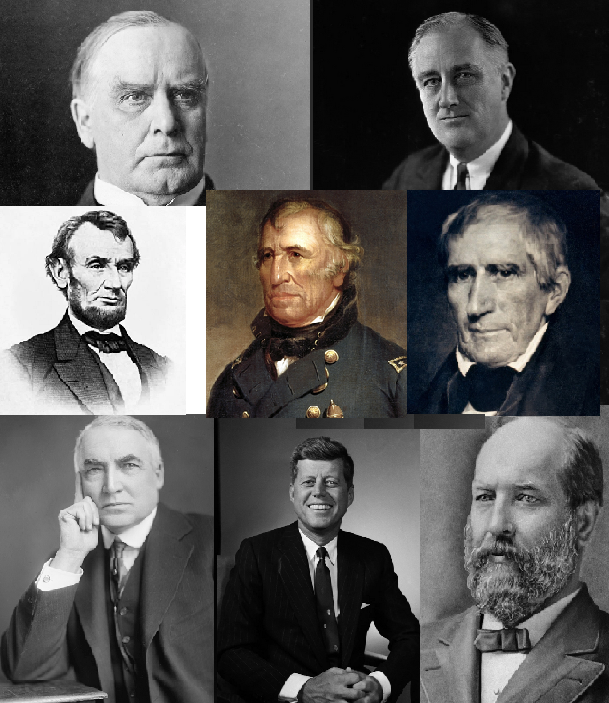 Коллаж автора -8 президентов США