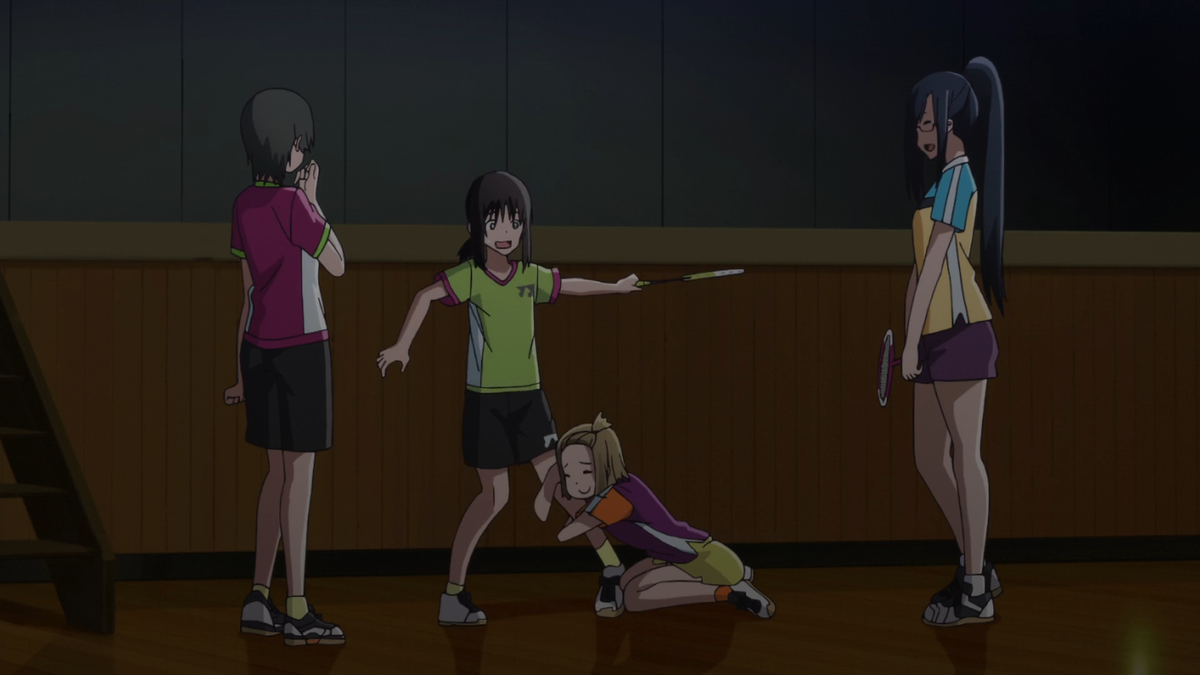 Кадр из аниме "Бадминтон Аяно Ханэсаки", 3 серия