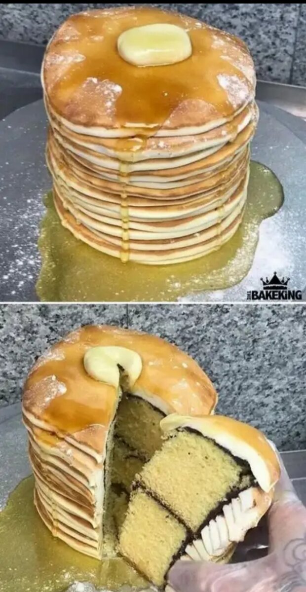  торт виде панкейков🥞