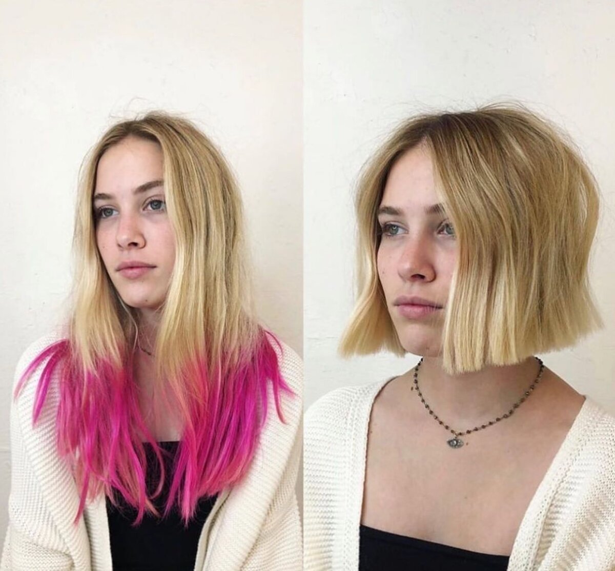 Из градуированной стрижки в каре с прямым срезом