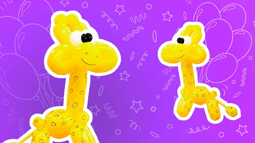 Мастер-класс от "Микрос": Как сделать жирафа 🦒 из воздушных шаров своими руками?