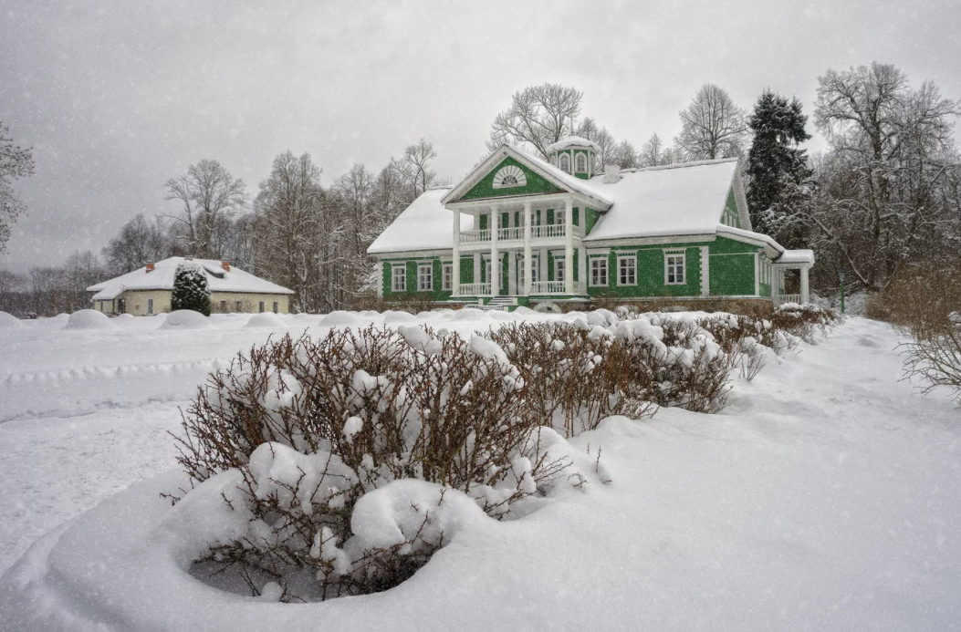 Усадьба Тригорское Пушкинские горы зима