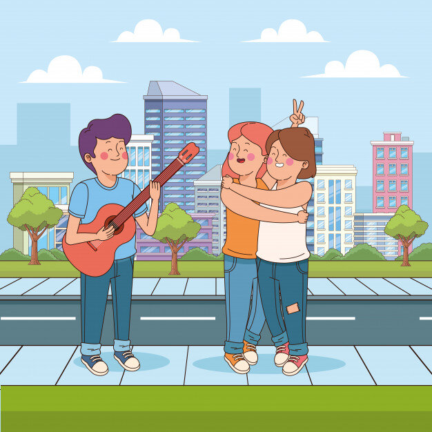 Изображение взято из открытого и общедоступного источника https://ru.freepik.com/premium-vector/cartoon-teenager-friends-in-the-street_6077346.htm