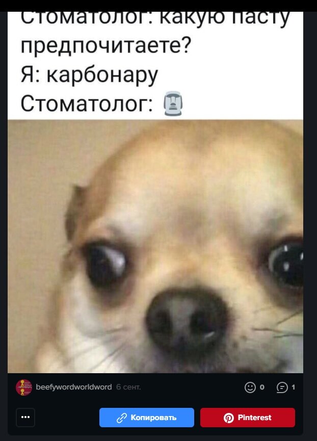Еще один мем на эту тему, правда вышел он уже 6 сентября. Но сгодится, как доказательство того, что мемы действительно гуляли по разным буеракам, причем с записи той самой Юльчи (ссылка: https://idaprikol.ru/picture/stomatolog-kakuyu-pastu-predpocitaete-ya-karbonaru-stomatolog-jXZVw3Wx7 ) 