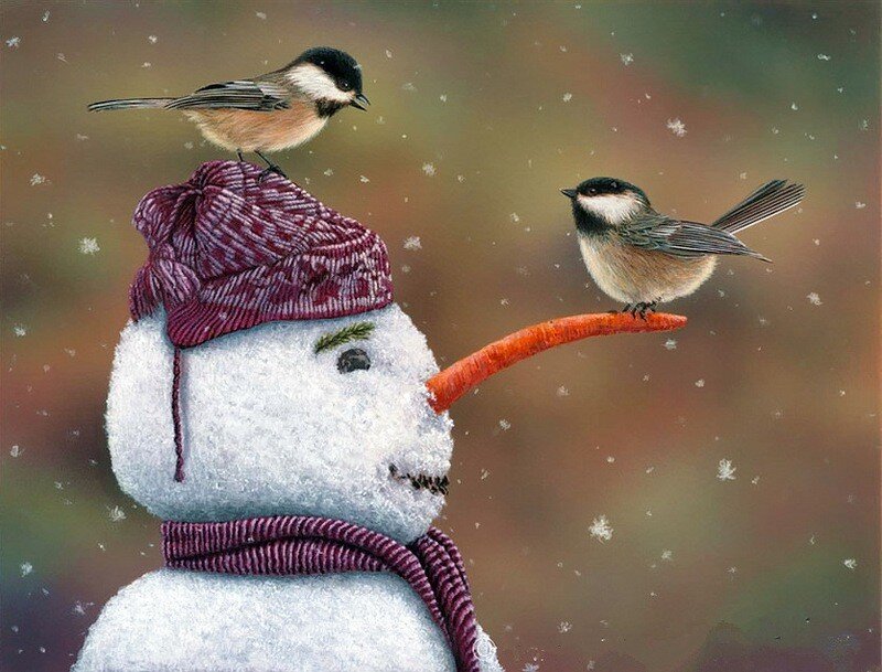 Добрый снеговик. Фото взято из сети "Интернет". Cнеговик — божественный отец Снегурочки,  Бог-Сын языческого Бога-Отца Деда Мороза и божественной Снежной Вьюги-Метелицы (цитата из книги «Словари русских мифов и сказок»)