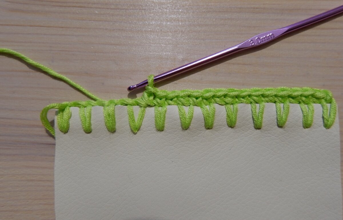 Вяжем столбики без накида 