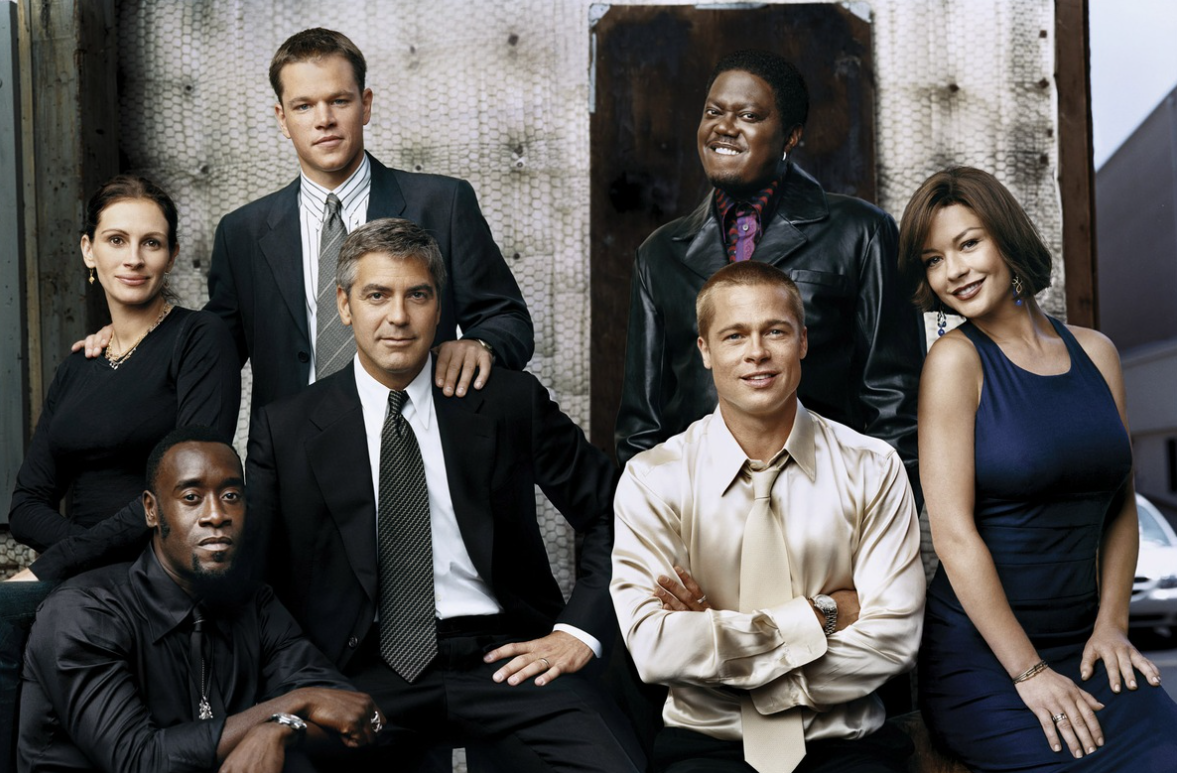 Кадр из промо к фильму "12 друзей Оушена"