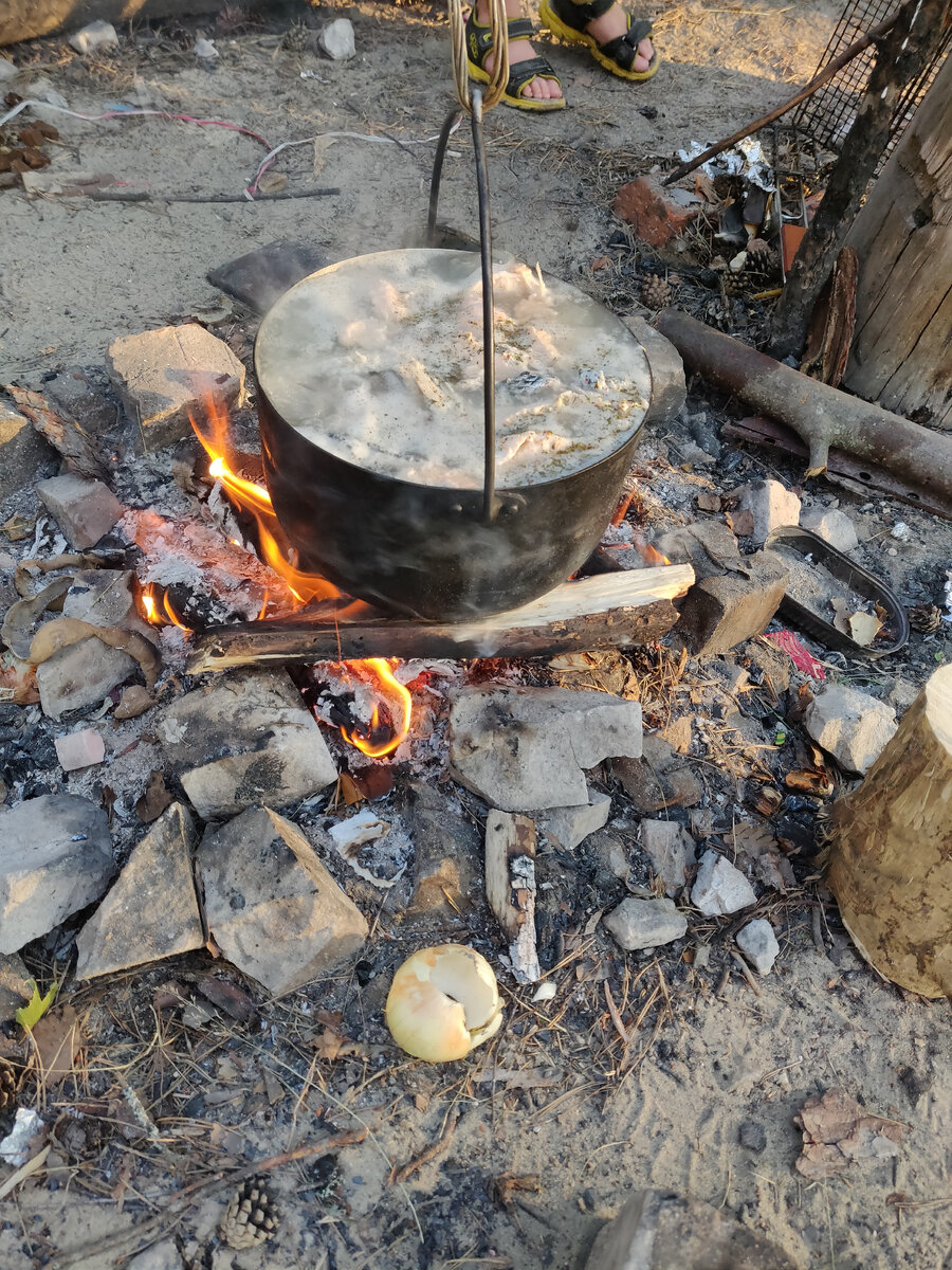 Рецепт ухи: 1 огромная картофелина, большая луковица, обрезки сёмги, итальянские травы, перец, соль. 20 минут. Рыбу добавляем за 5 минут до готовности.