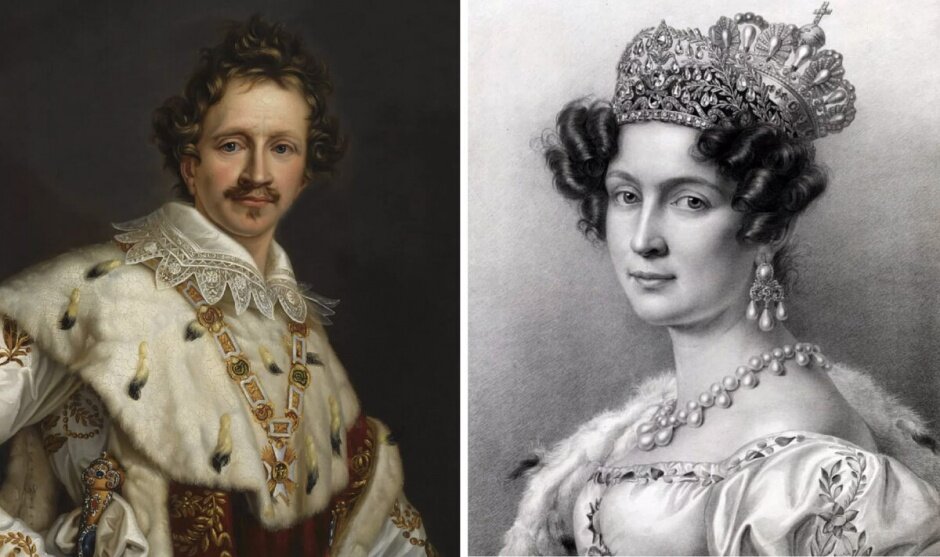 Людвиг I и его жена - Тереза Саксен-Гильдбурггаузенская