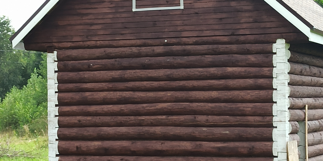 Строительство бани из бревна. Часть 2.