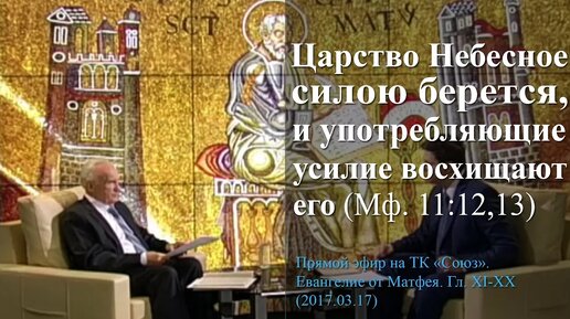 «Царство Небесное силою берется, и употребляющие усилие восхищают его» (Мф. 11:12,13)