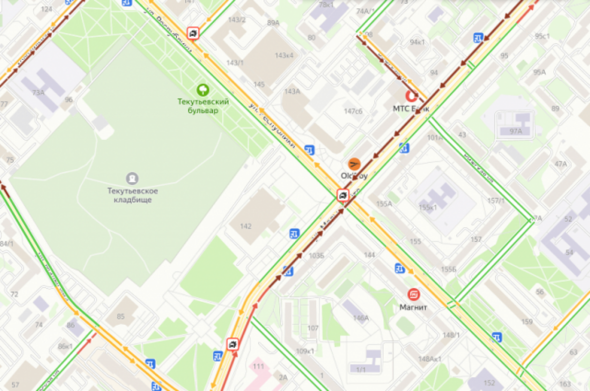    9-балльные пробки сковали Тюмень из-за ДТП