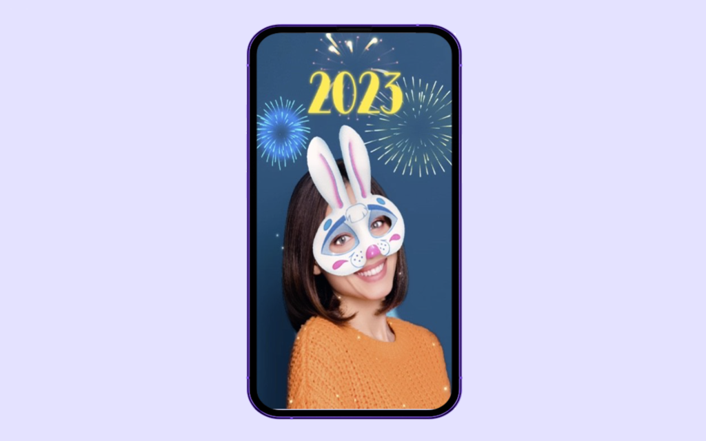 Тематическая новогодняя AR-маска в Viber