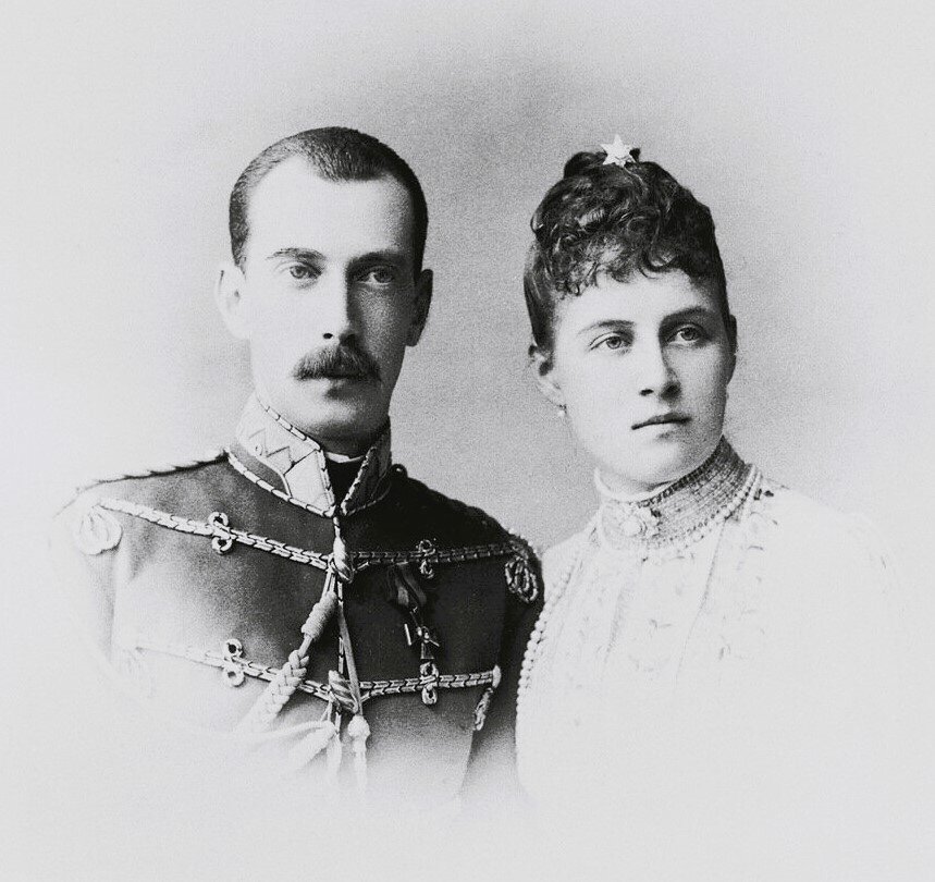 Великий князь Павел Александрович с первой супругой Александрой, 1890-е гг.